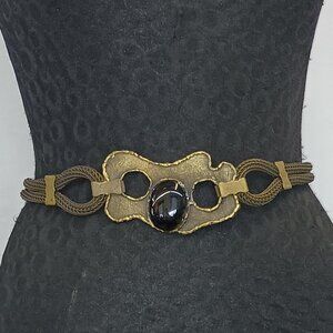 Ferrara Wire Knit  Antique Gold Belt